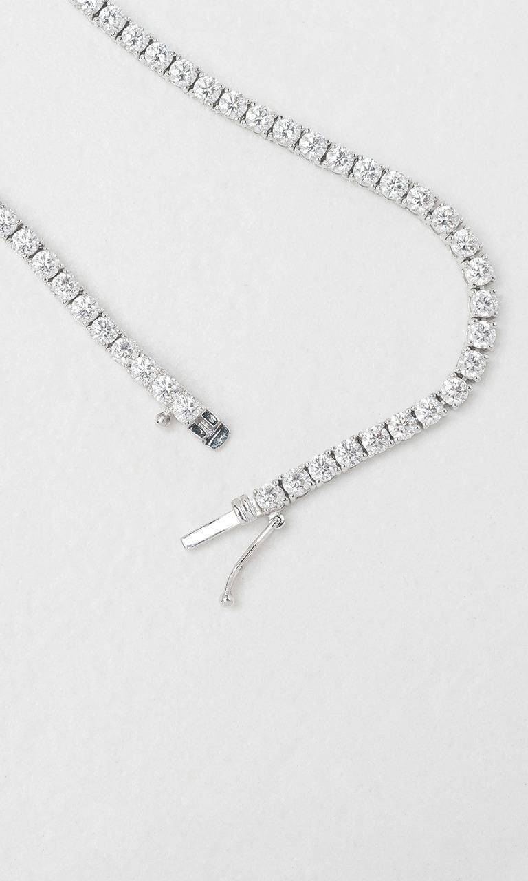 Hogans Family Jewellers 18K WG 9.60ct TDW Round Brilliant Cut Diamond Tennis Necklace