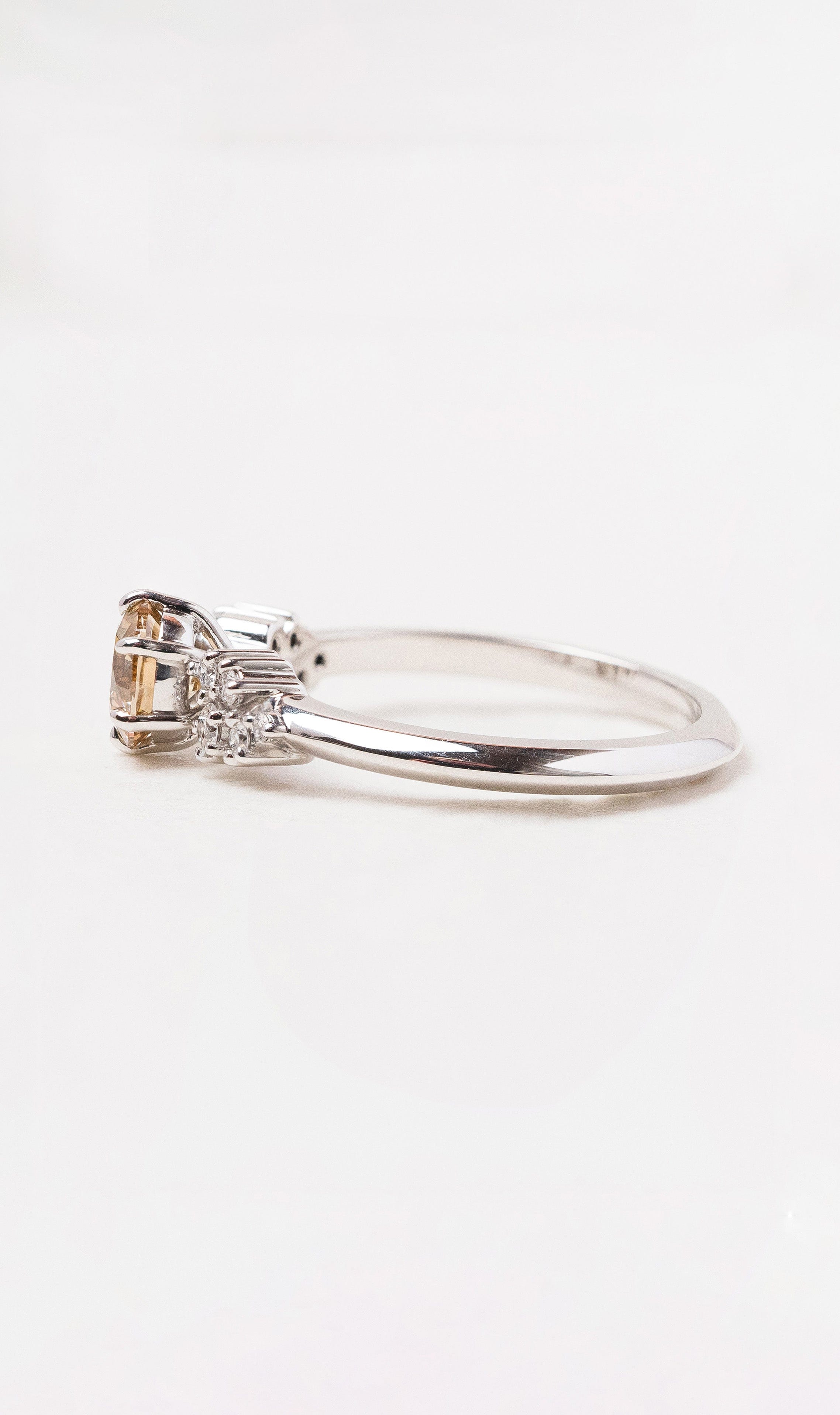 Hogans Family Jewellers 18K WG Champagne Diamond Ring