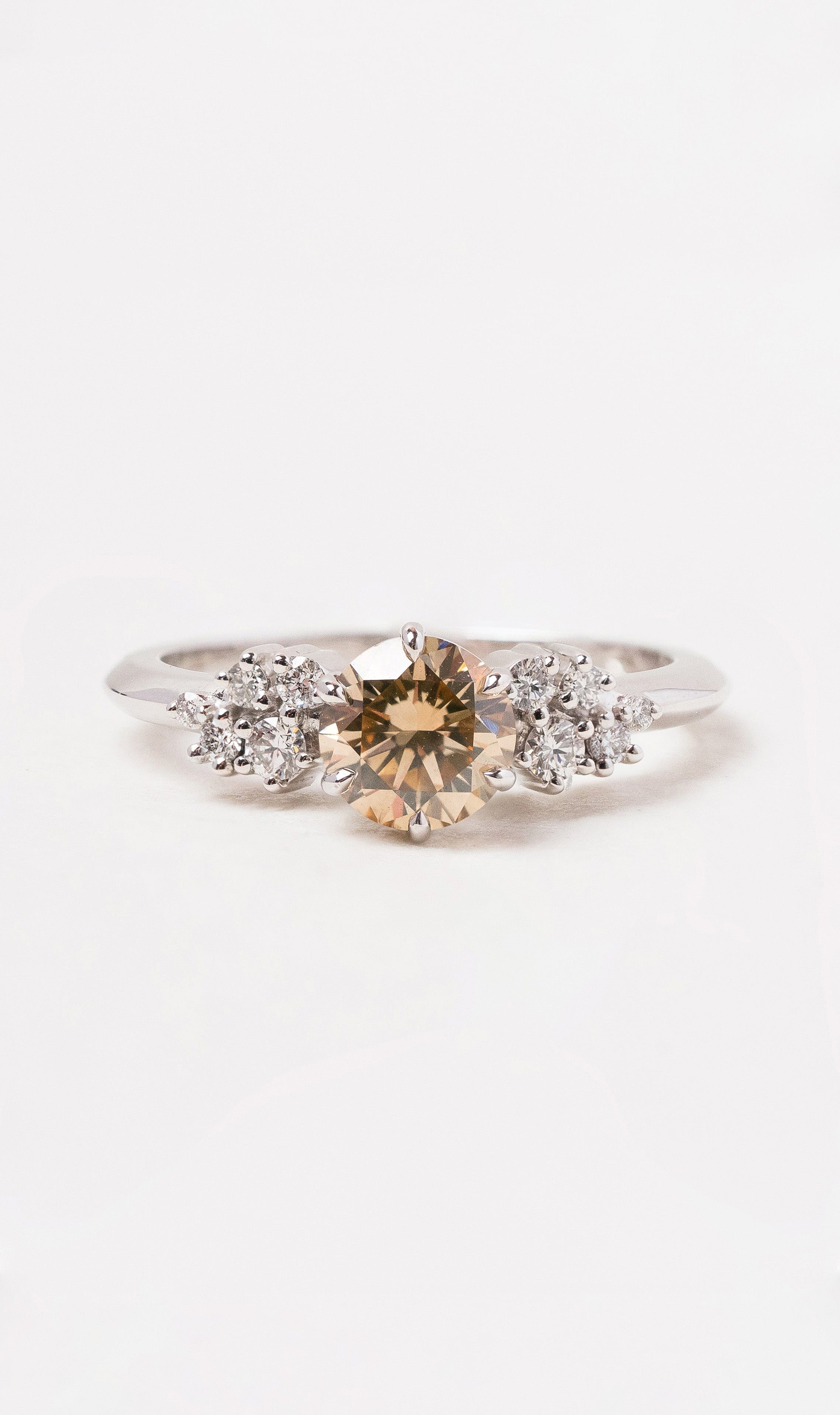 Hogans Family Jewellers 18K WG Champagne Diamond Ring