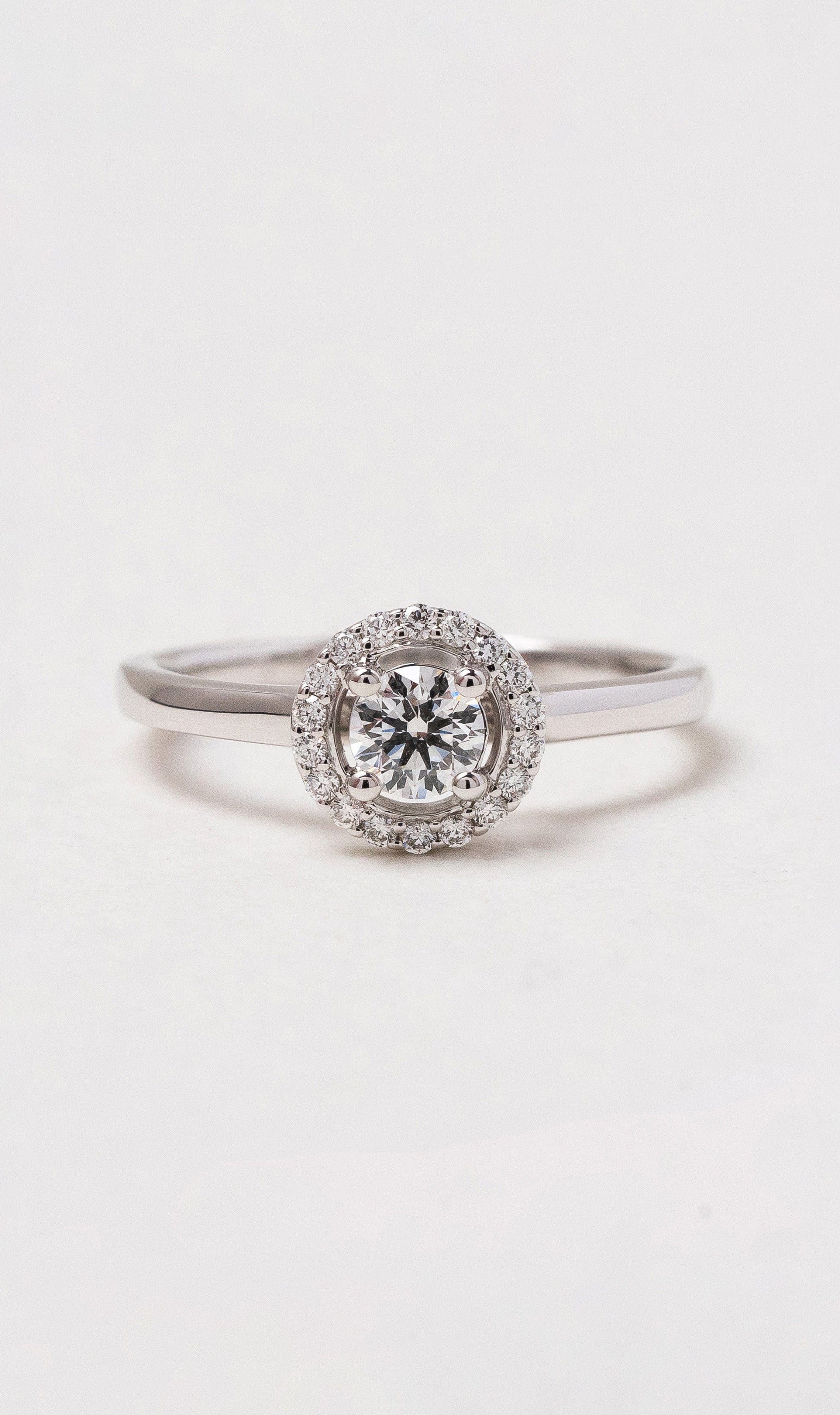Hogans Family Jewellers 18K WG Halo Diamond Ring