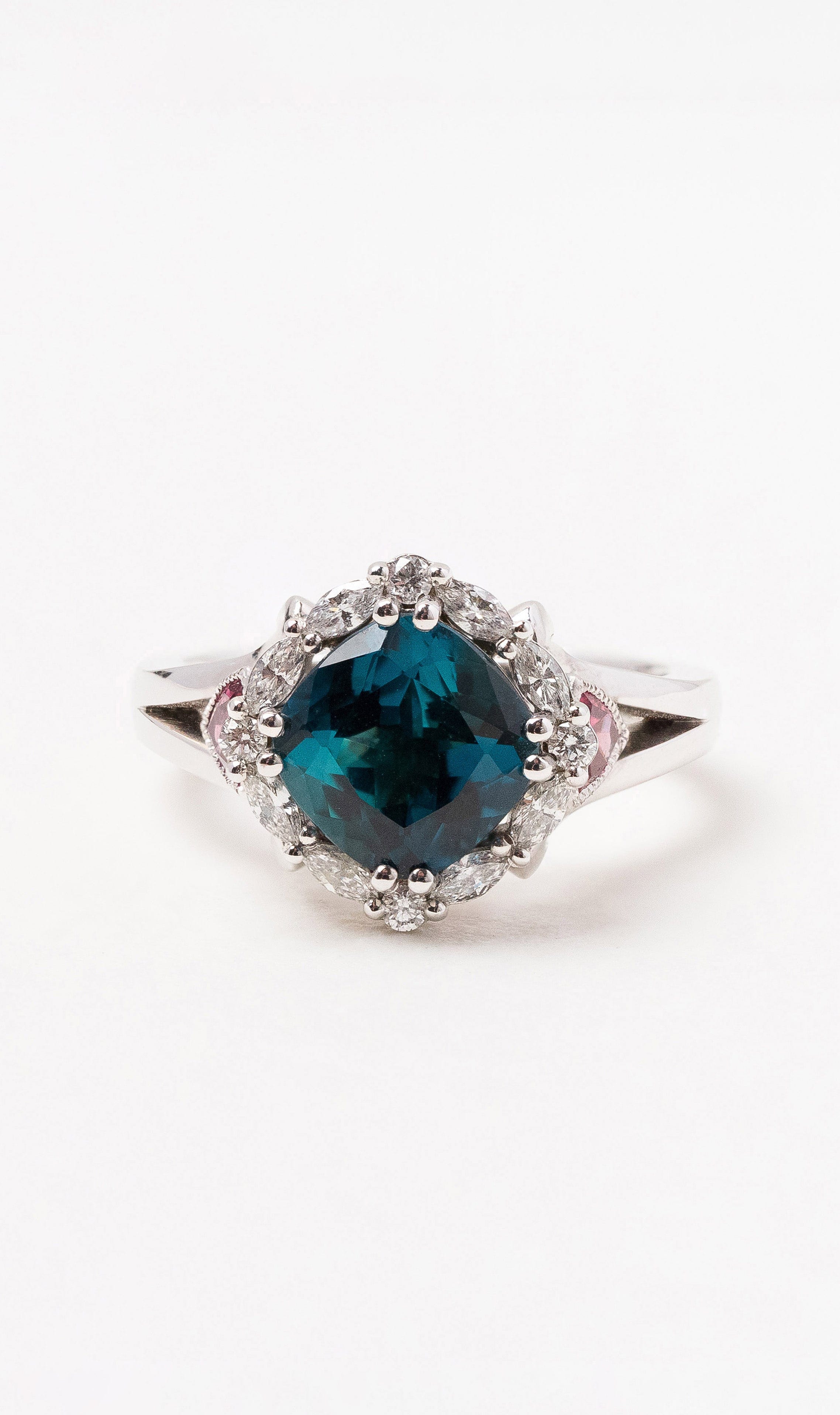 Hogans Family Jewellers 18K WG Indicolite Dress Ring