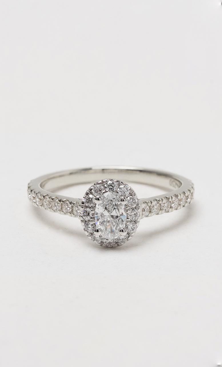 Hogans Family Jewellers 18K WG Oval Cluster Diamond Ring