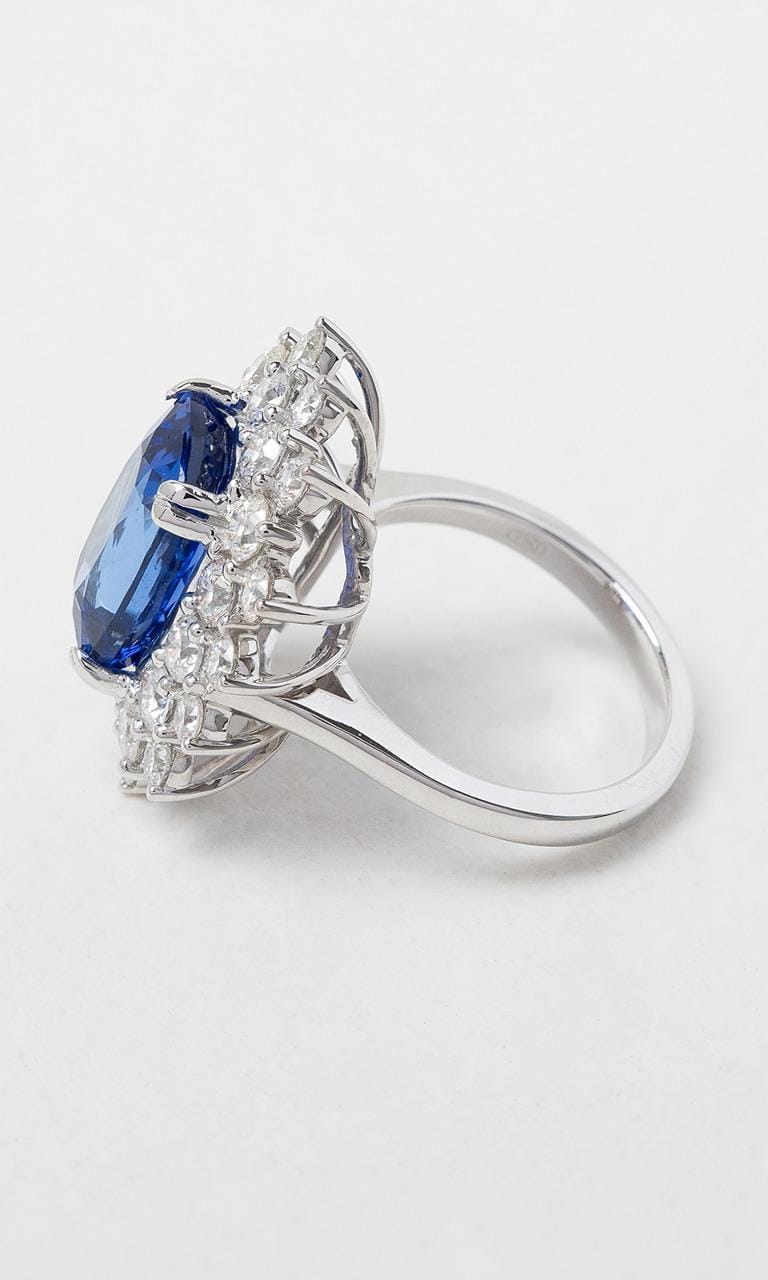 Hogans Family Jewellers 18K WG Oval Cut Tanzanite Cluster Dress Ring