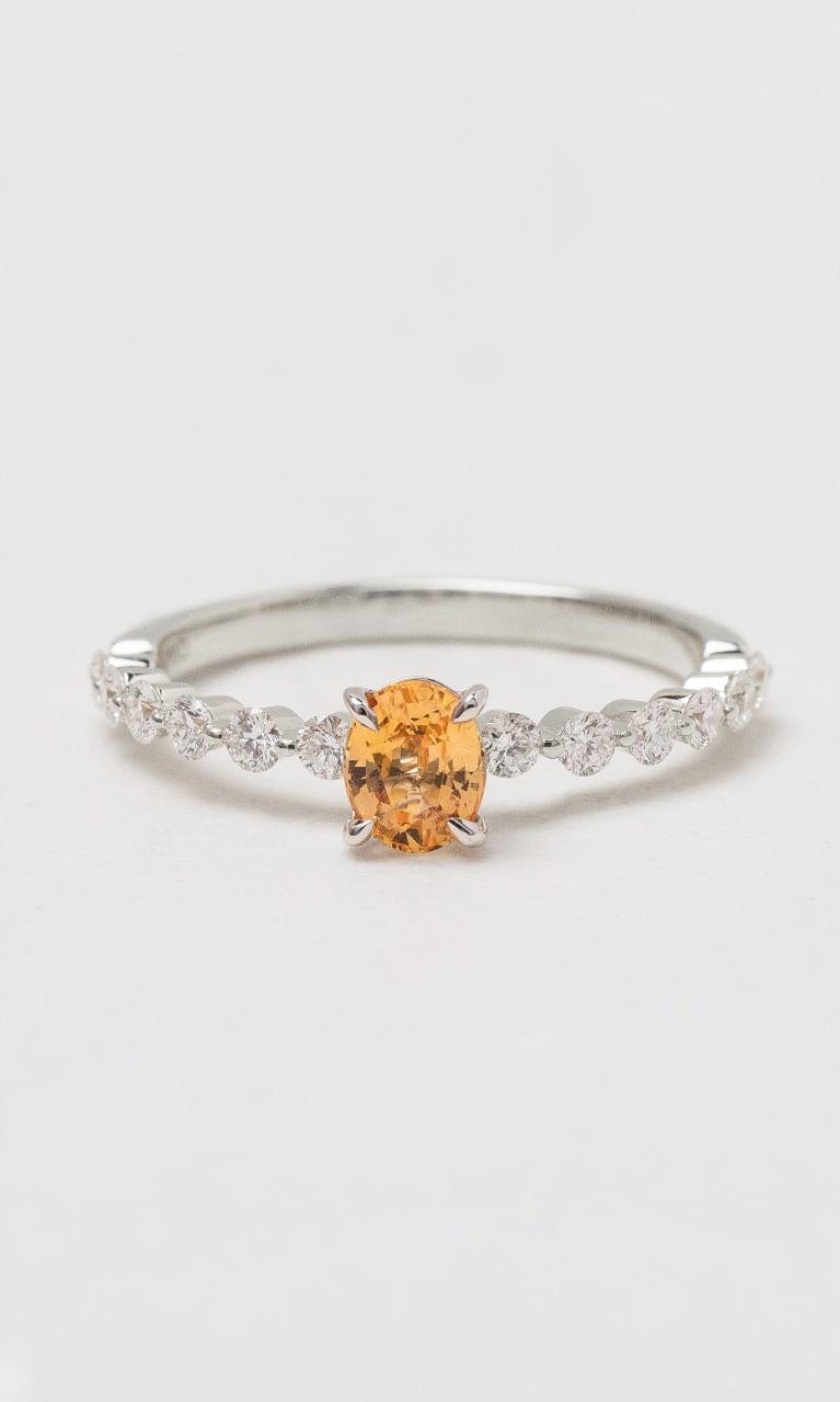 Hogans Family Jewellers 18K WG Oval Sapphire & Diamond Ring