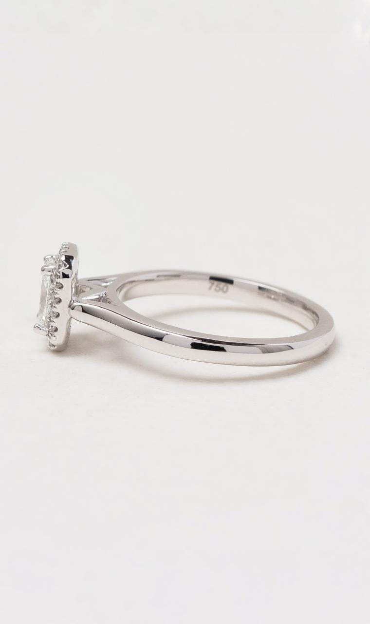 Hogans Family Jewellers 18K WG Radiant Halo Ring