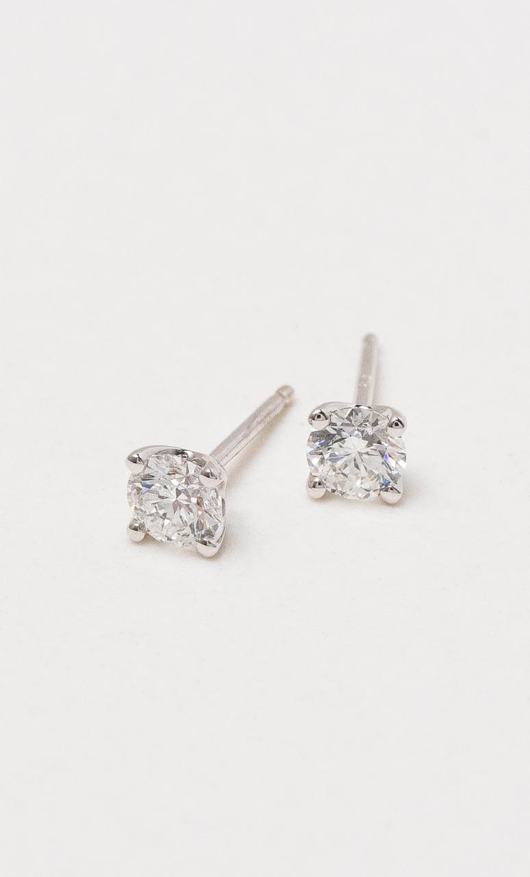 Hogans Family Jewellers 18K WG Solitaire Diamond Stud Earrings