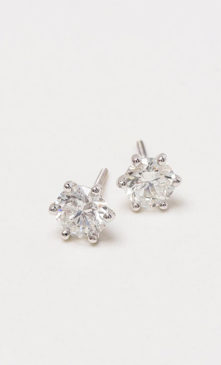 Hogans Family Jewellers 18K WG Solitaire Diamond Stud Earrings