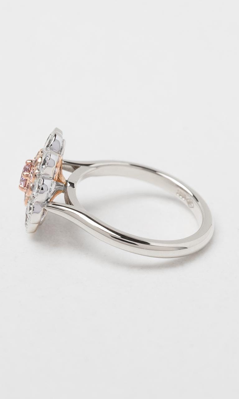Hogans Family Jewellers 18K WRG Argyle-Certified Round Brilliant Cut Pink Diamond Daisy Cluster Ring