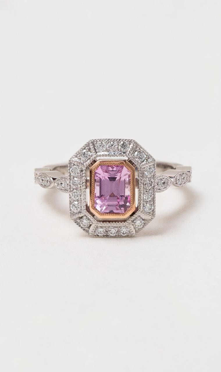 Hogans Family Jewellers 18K WRG Pink Sapphire Ring