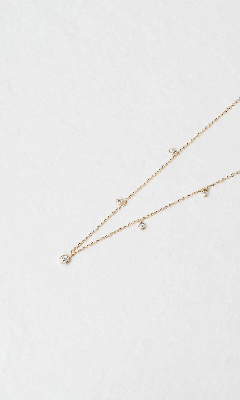 Hogans Family Jewellers 18K YG 0.115ct TDW Bezel Set Diamond Necklace