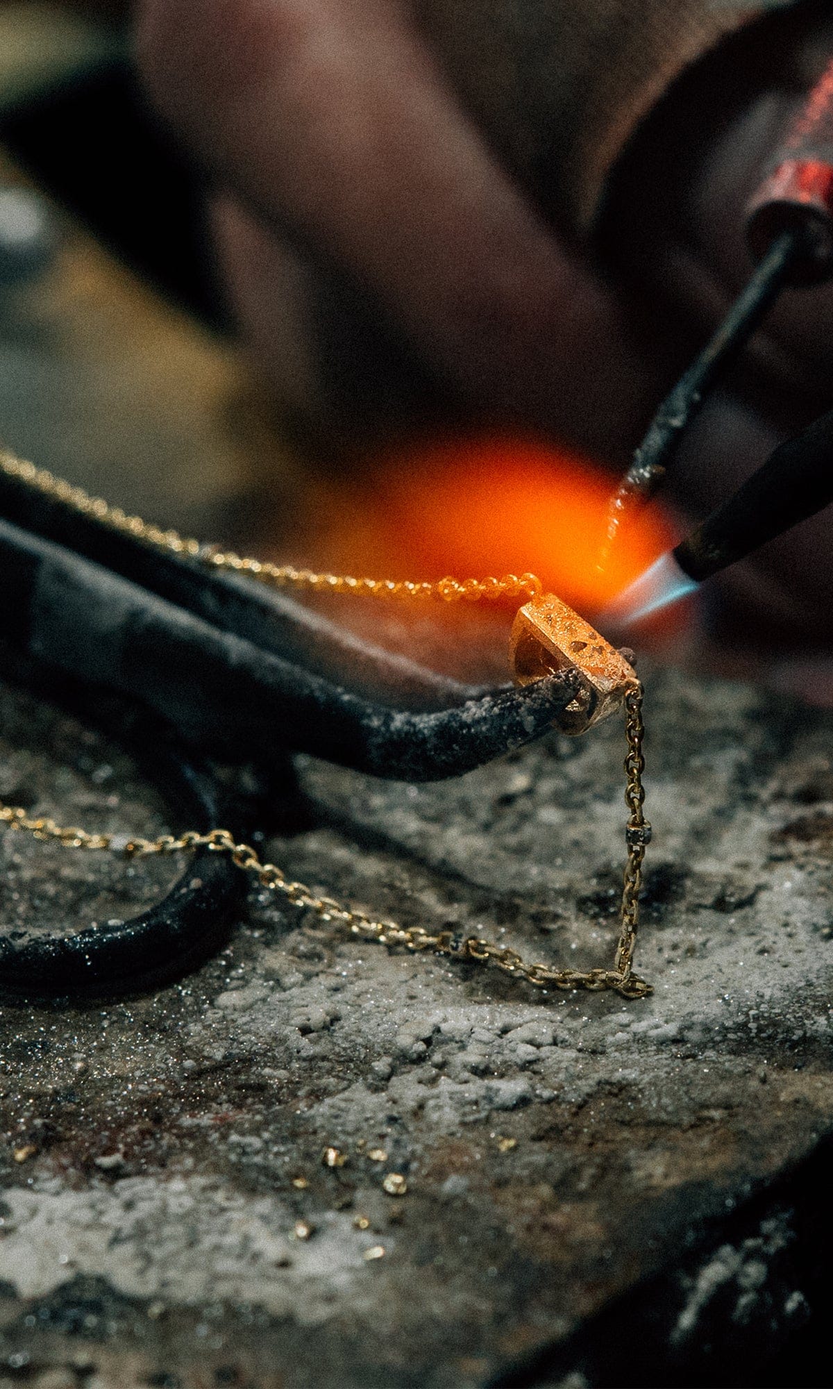 Hogans Family Jewellers 18K YG 0.21ct Half Moon Cut Diamond Bezel Set Necklace