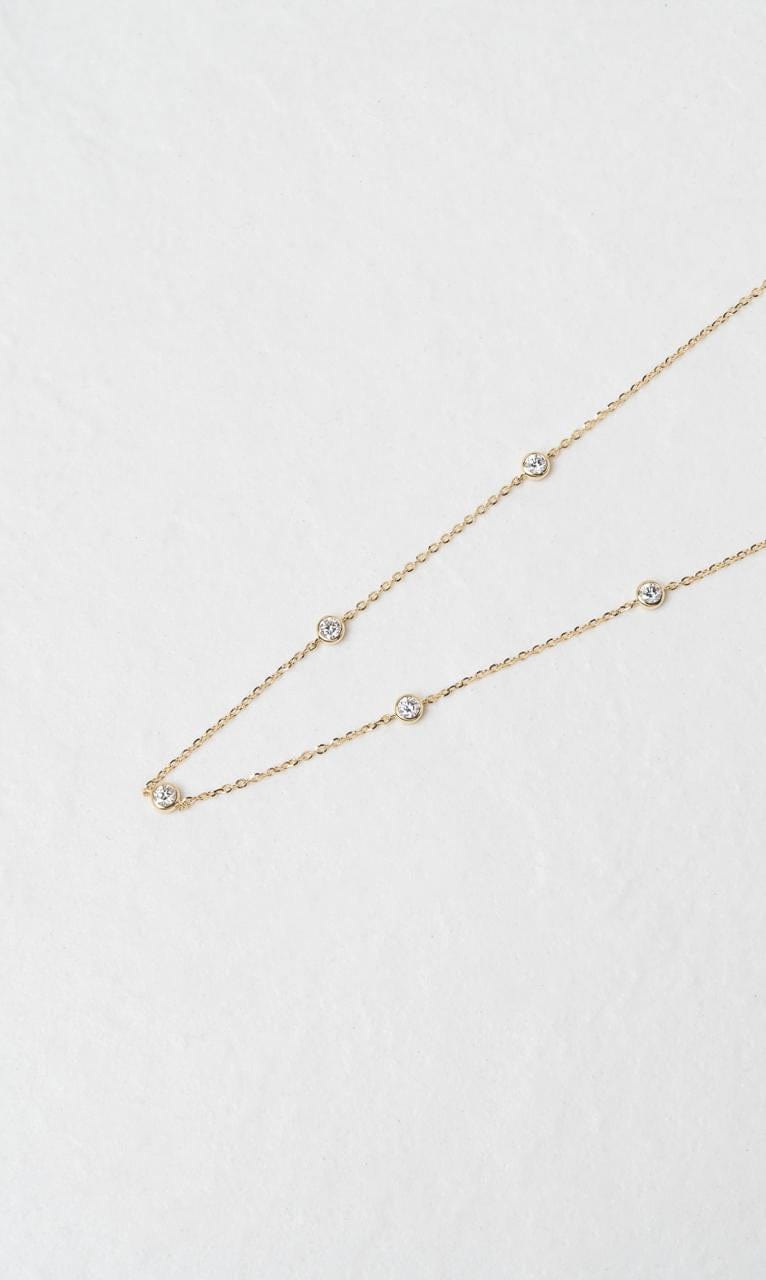 Hogans Family Jewellers 18K YG 0.23ct TDW Bezel Set Diamond Necklace
