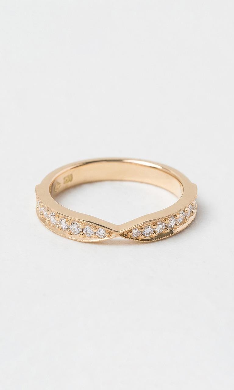 Hogans Family Jewellers 18K YG 0.315ct TDW Round Brilliant Cut Diamond Pinched Band