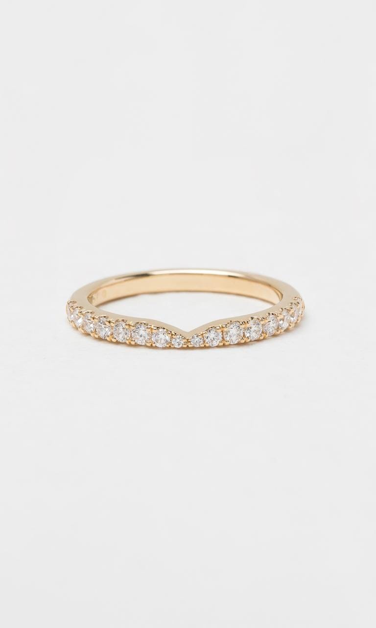 Hogans Family Jewellers 18K YG 0.34ct TDW Round Brilliant Diamond Pinched Band
