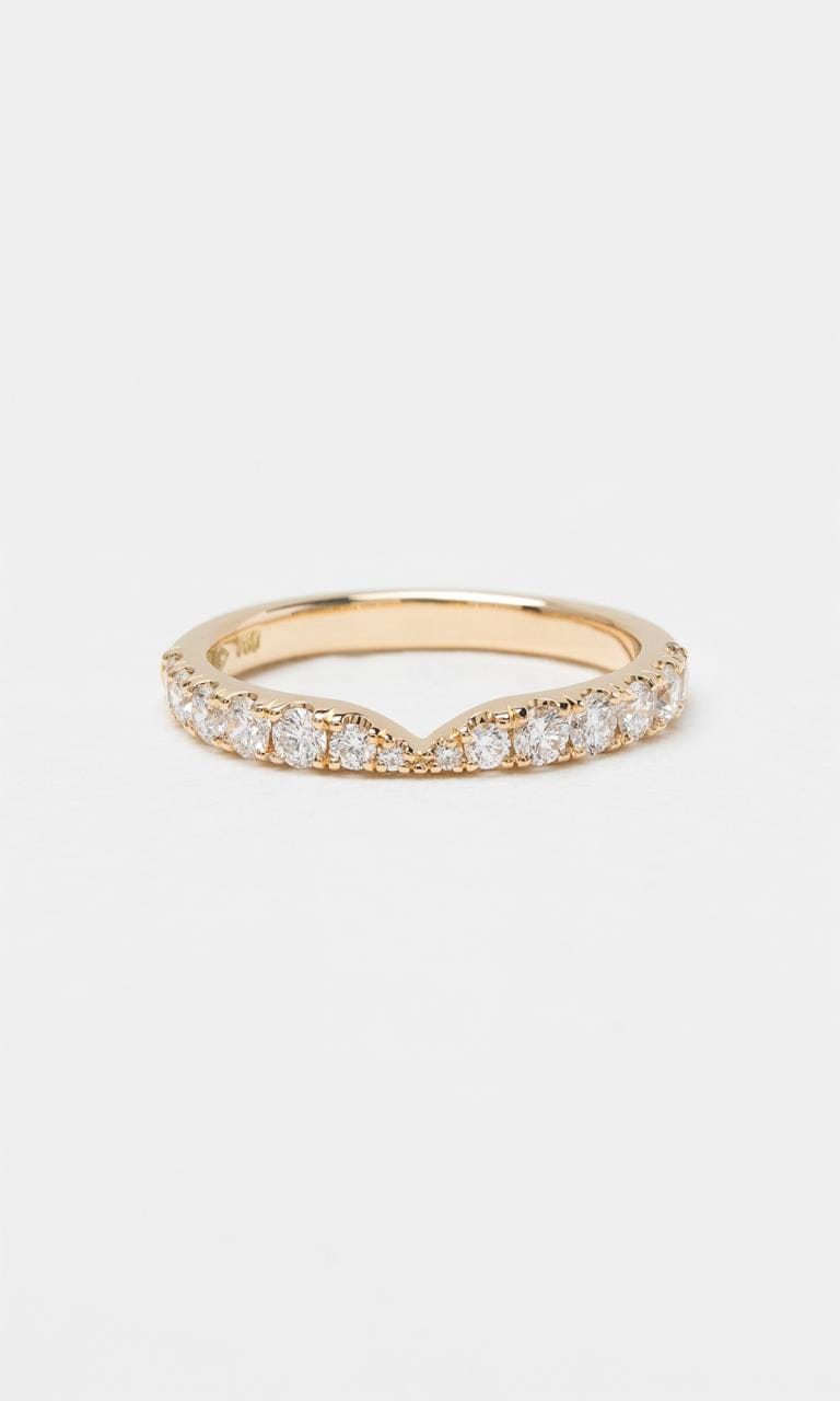 Hogans Family Jewellers 18K YG 0.55ct TDW Round Brilliant Diamond Pinched Band