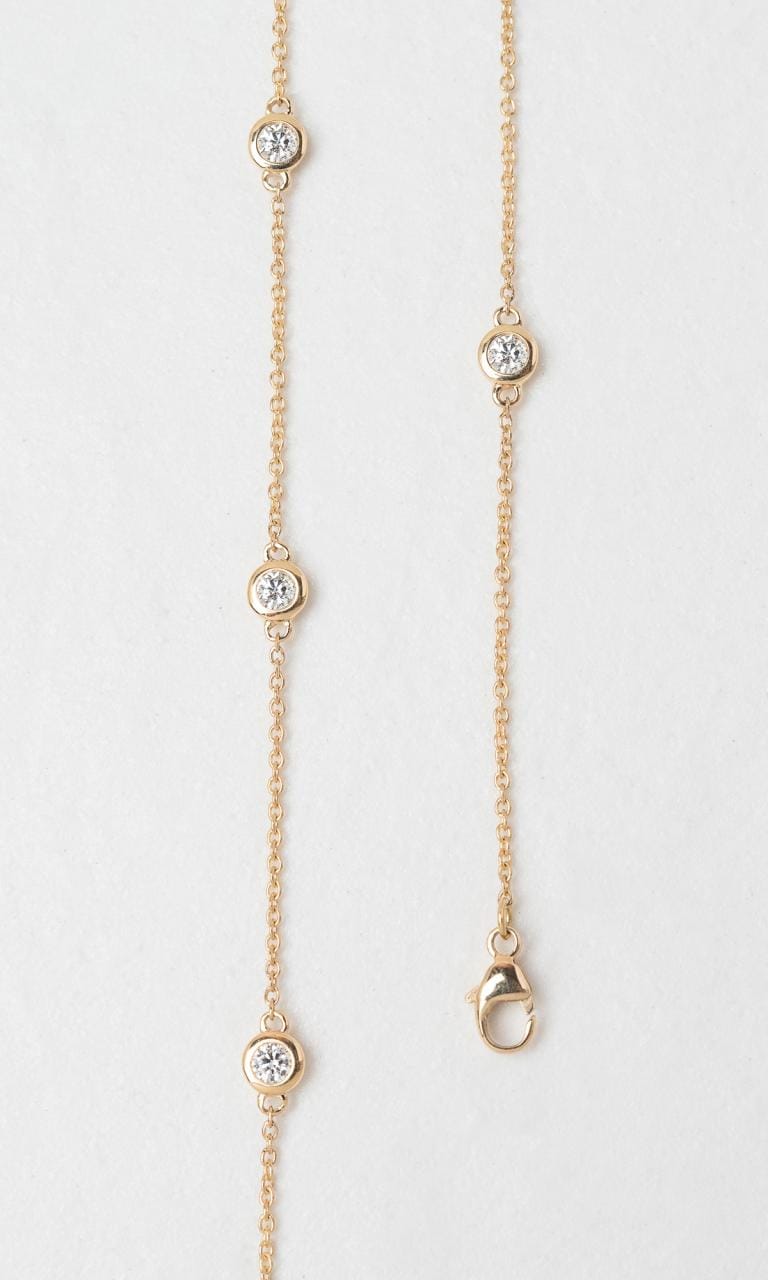 Hogans Family Jewellers 18K YG 0.75ct TDW Round Brilliant Cut Diamond Necklace