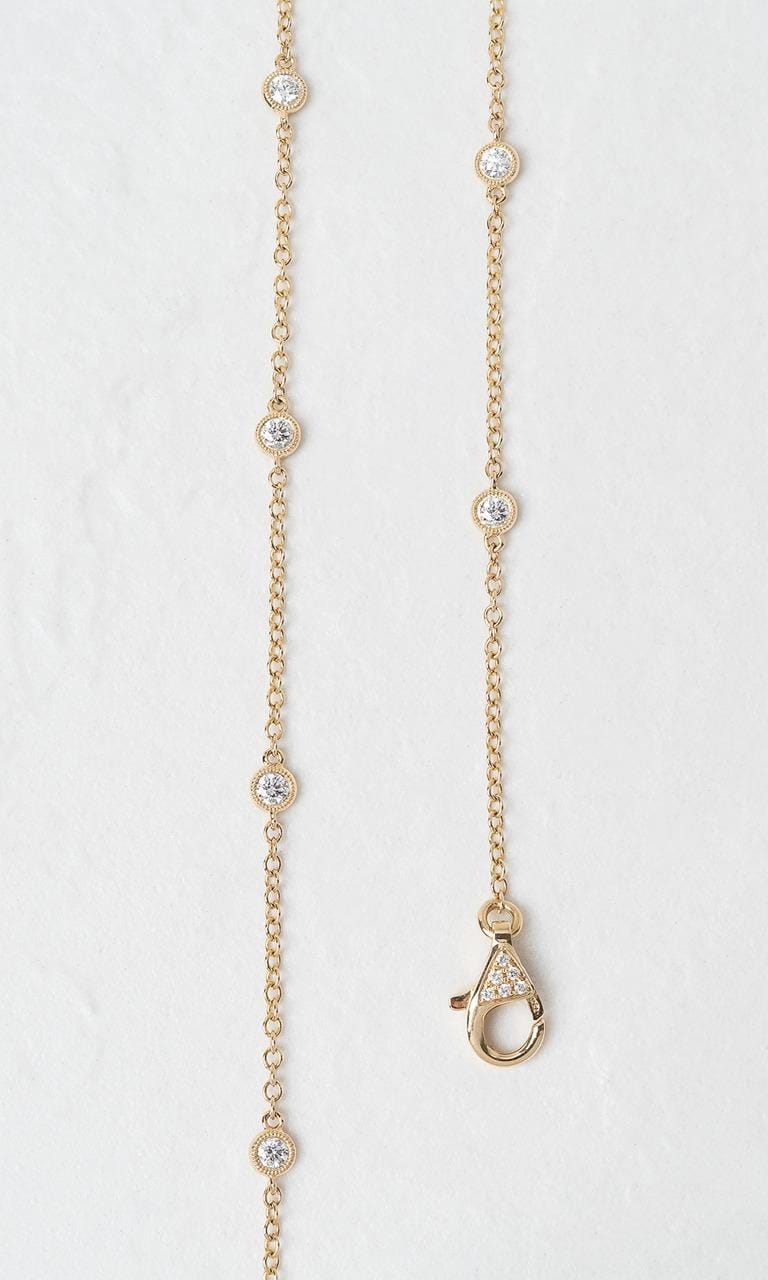 Hogans Family Jewellers 18K YG 0.806ct TDW Round Brilliant Cut Diamond Necklace
