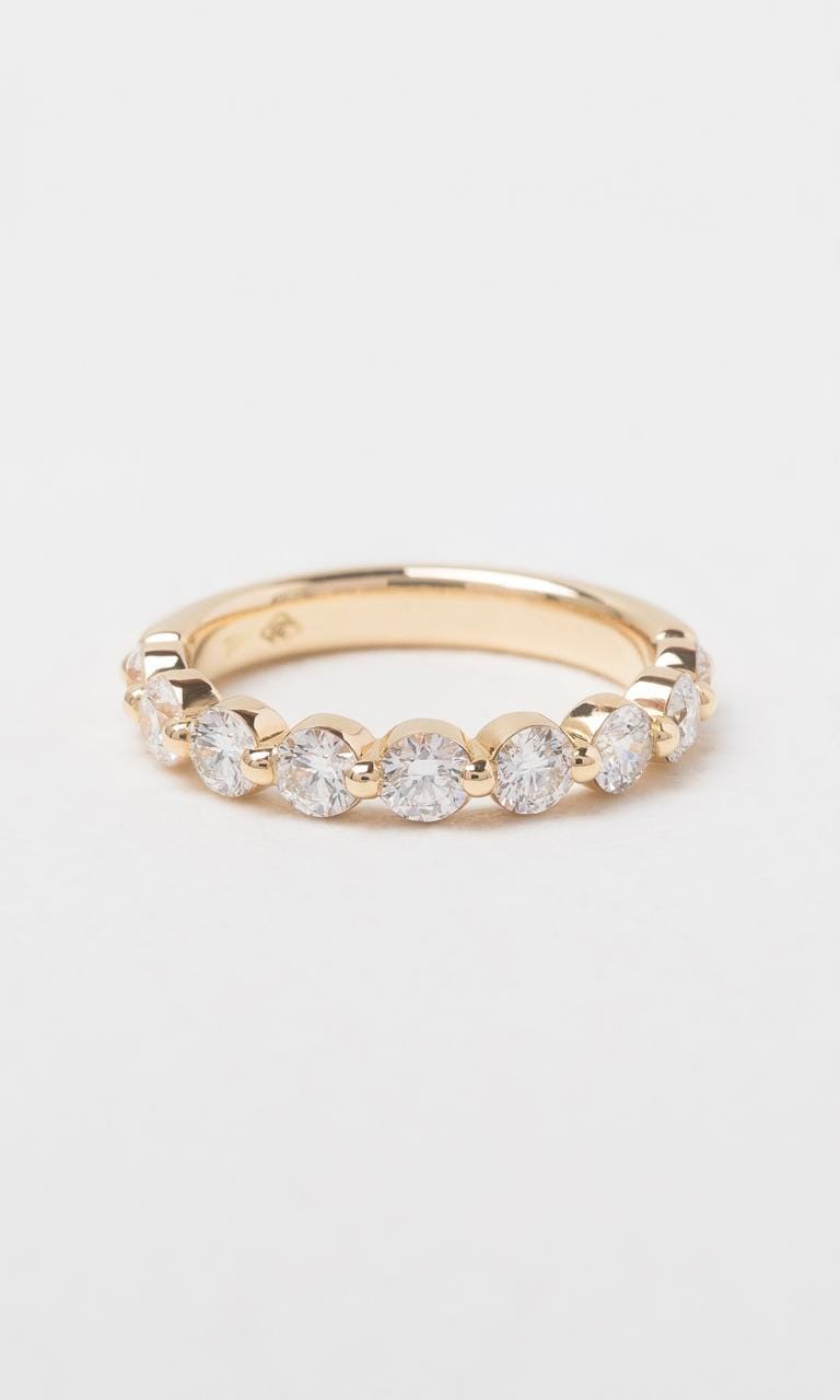 Hogans Family Jewellers 18K YG 1.08ct TDW Round Brilliant Cut Diamond Single Claw Band