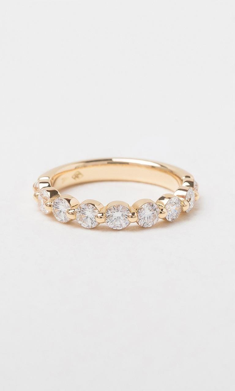 Hogans Family Jewellers 18K YG 1.08ct TDW Round Brilliant Cut Diamond Single Claw Band