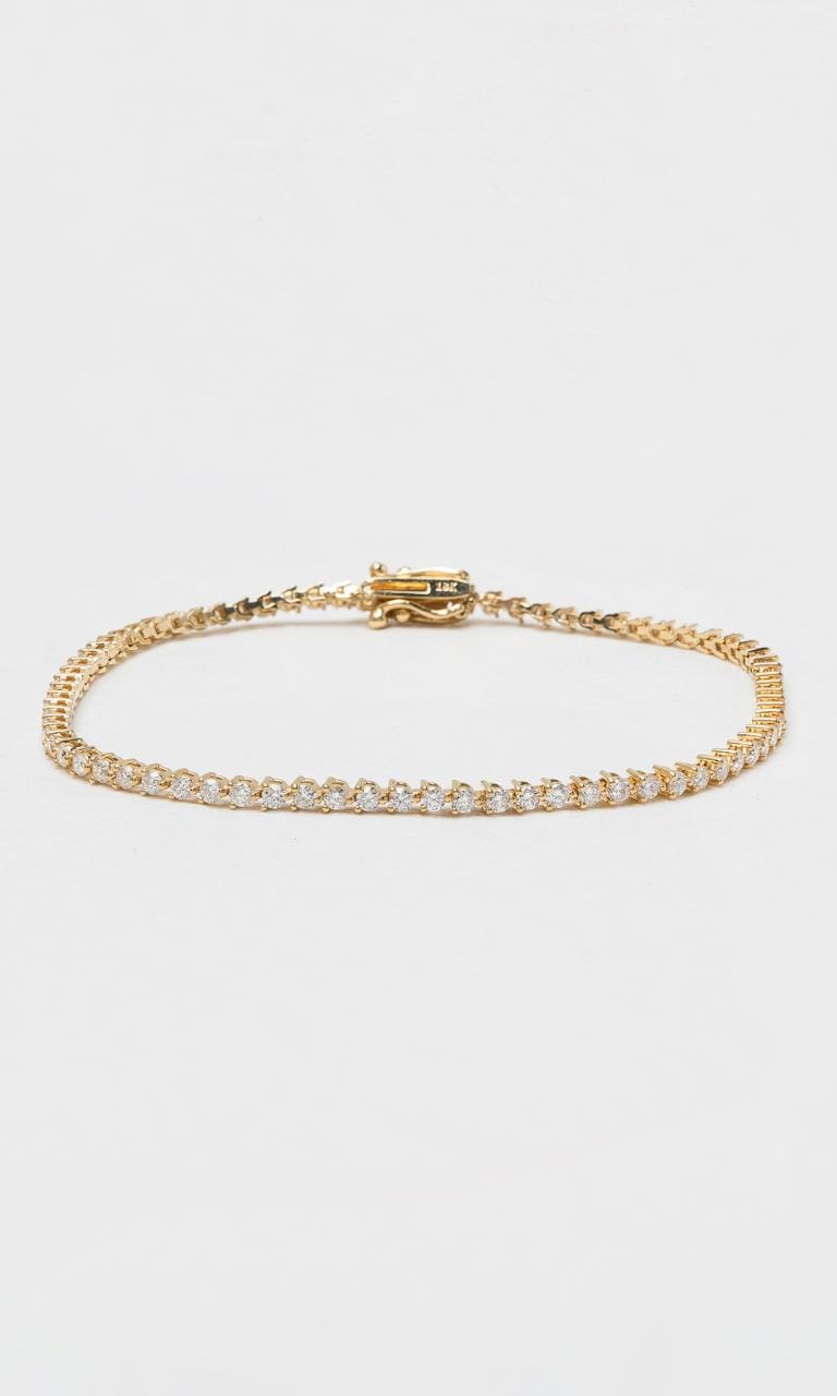 Hogans Family Jewellers 18K YG 1.56ct TDW Round Brilliant Diamond Set Tennis Bracelet