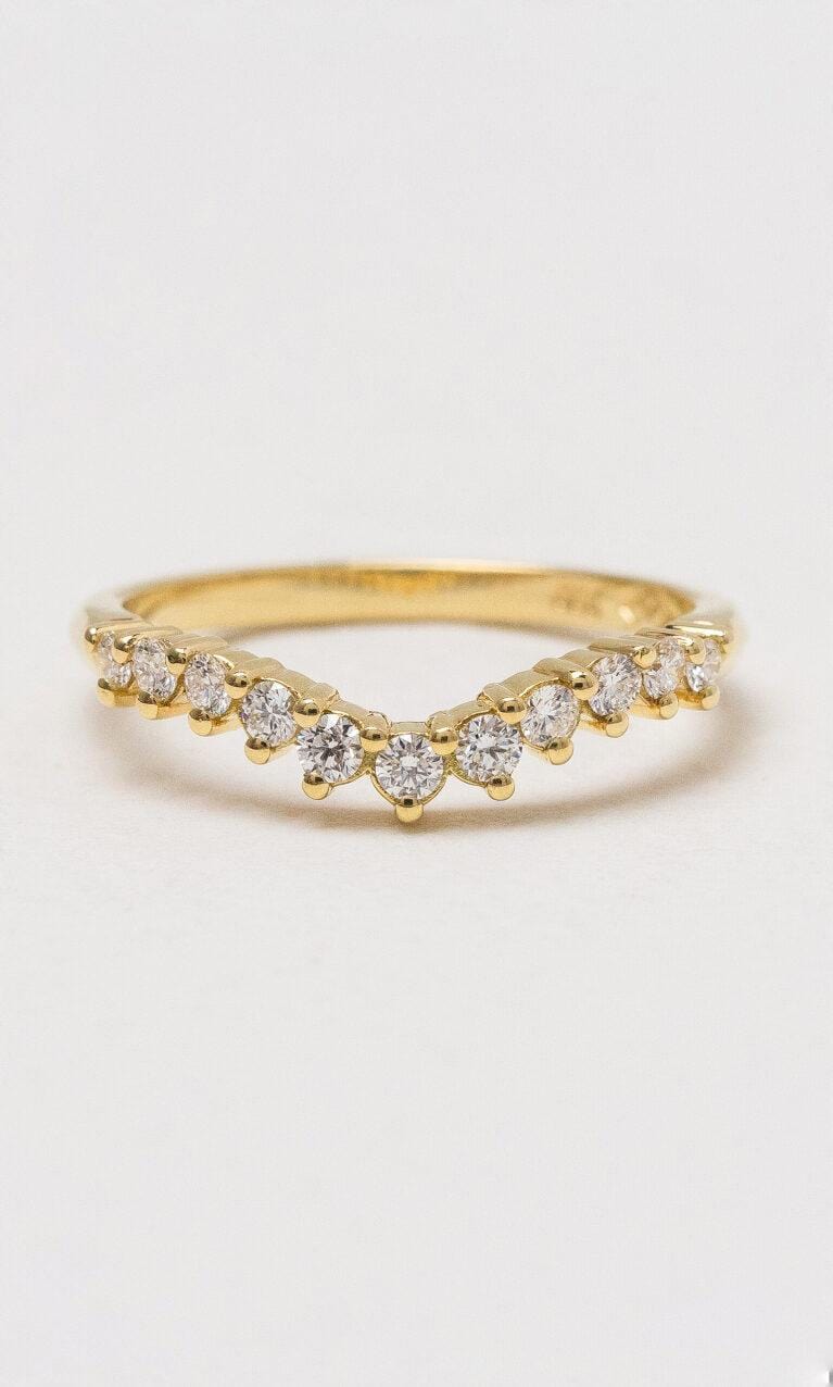 Hogans Family Jewellers 18K YG Contoured Round Brilliant Cut Diamond Ring