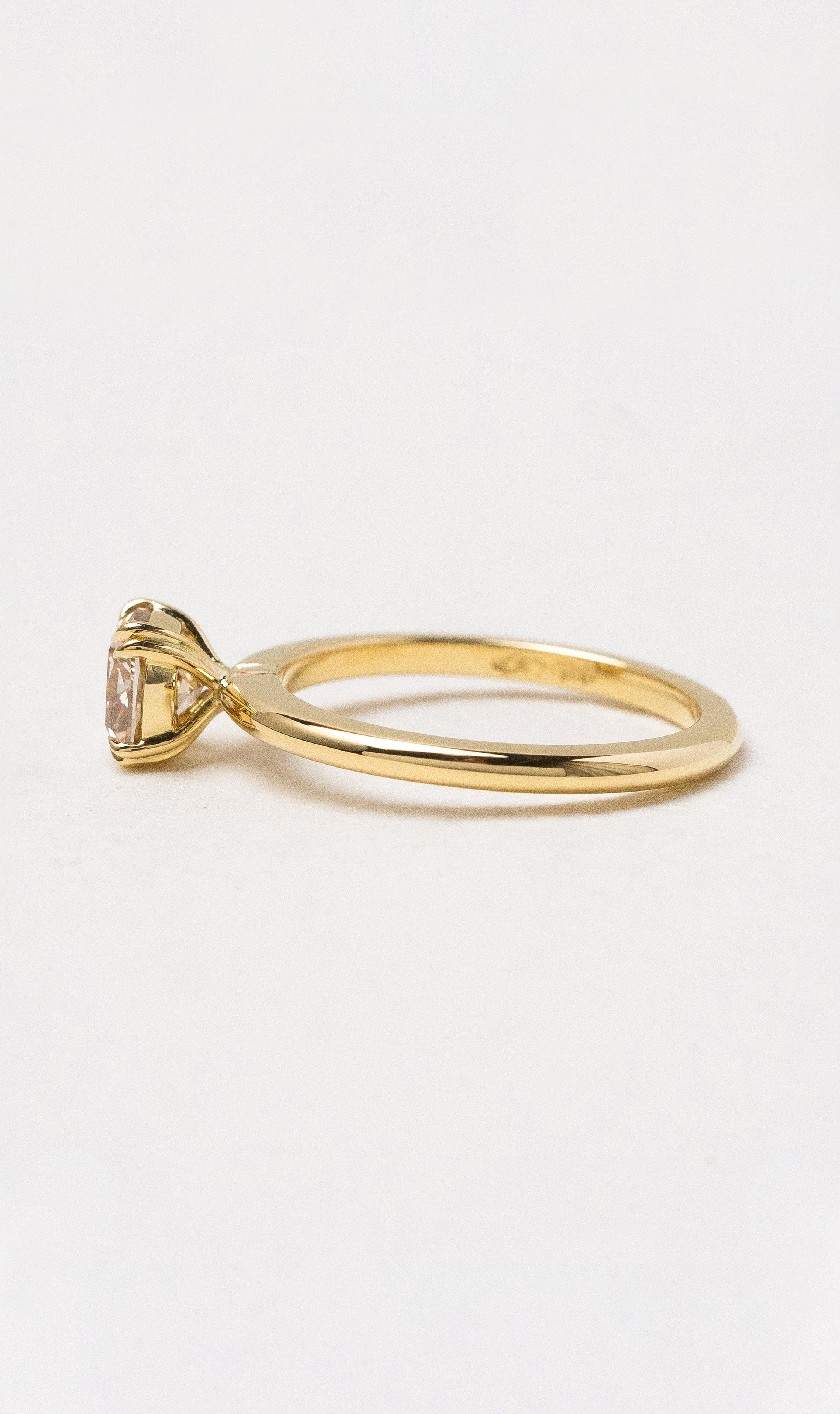 Hogans Family Jewellers 18K YG Cushion Champagne Diamond Ring