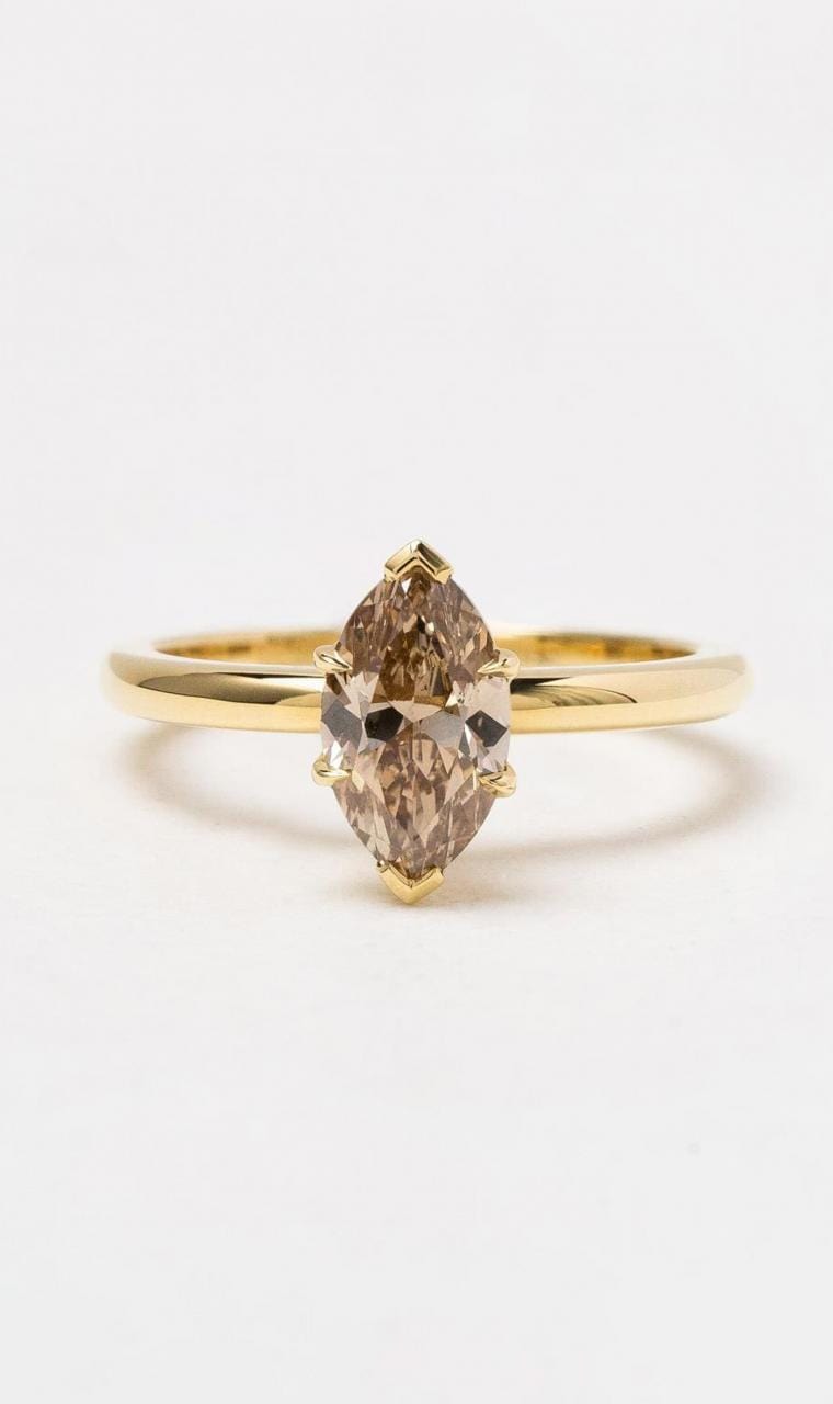 Hogans Family Jewellers 18K YG Marquise Champagne Diamond Ring