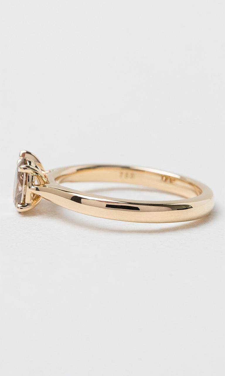 Hogans Family Jewellers 18K YG Oval Cut Champagne Diamond Toi et Moi Ring