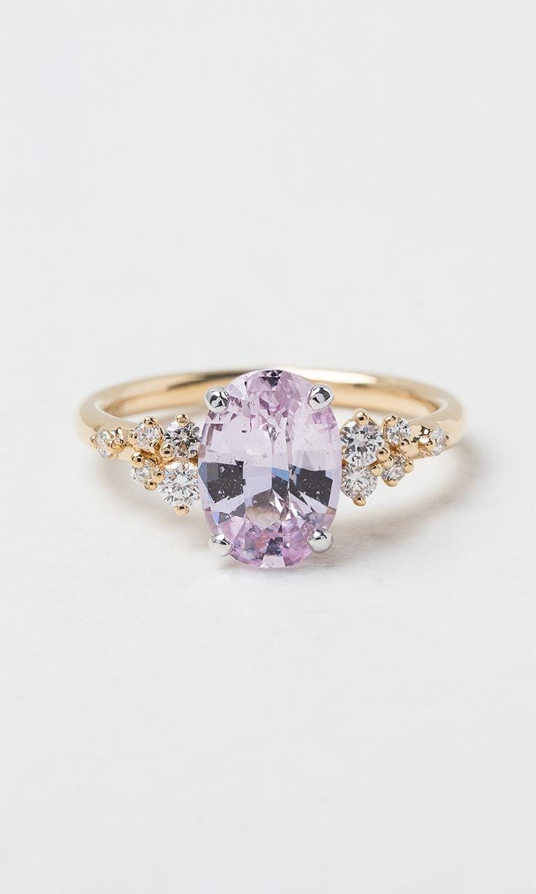 Hogans Family Jewellers 18K YG Oval Cut Sapphire Cluster Ring