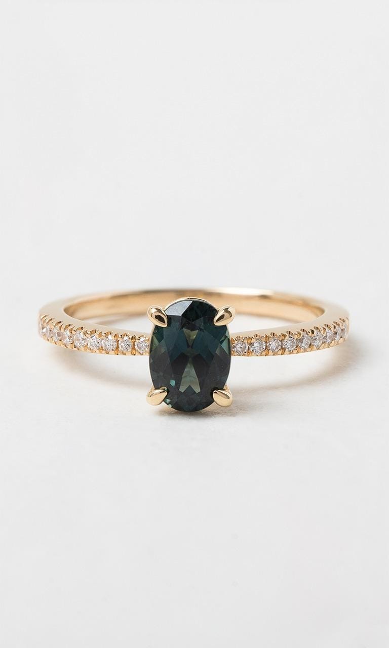 Hogans Family Jewellers 18K YG Oval Cut Sapphire Solitaire Ring