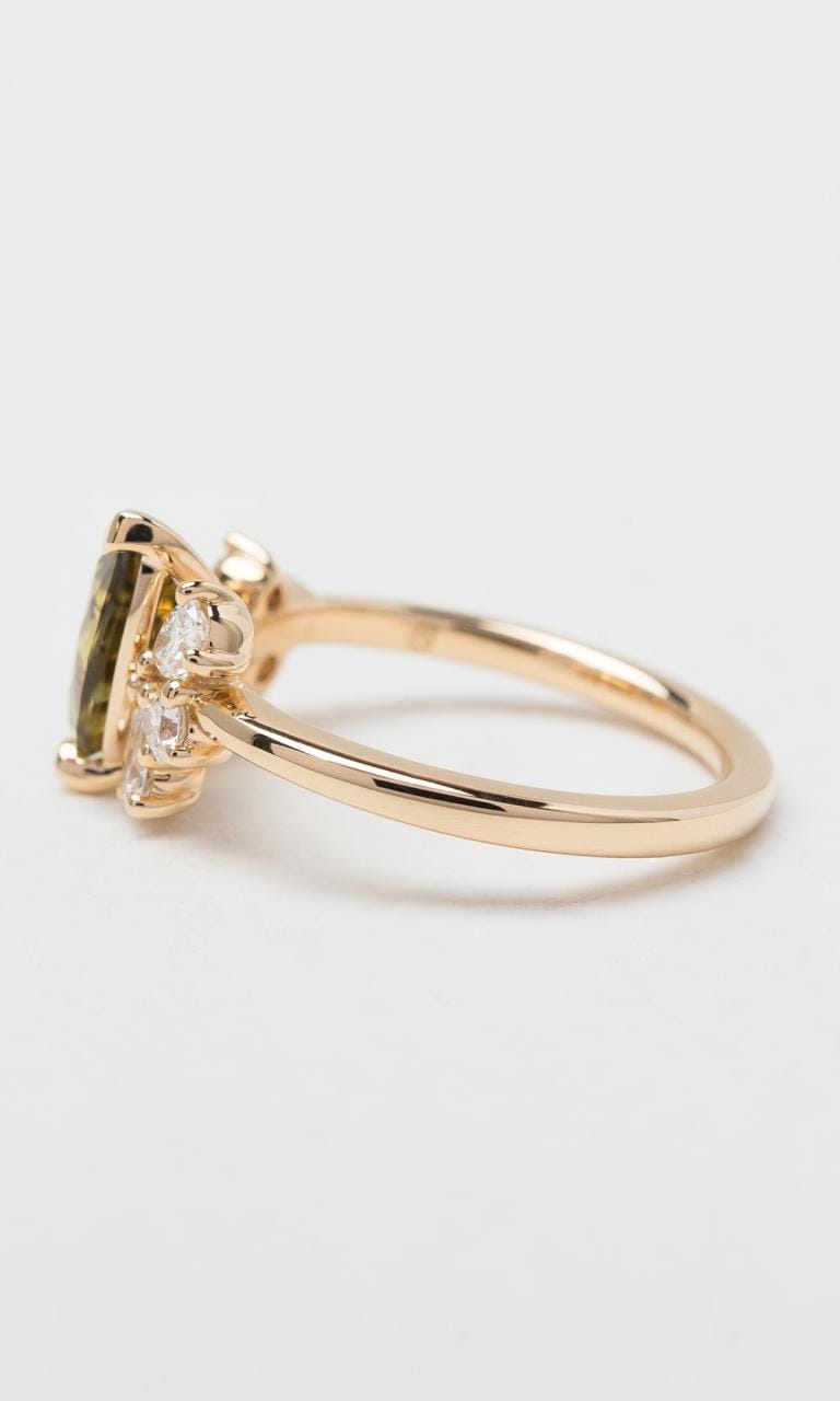 Hogans Family Jewellers 18K YG Pear Cut Yellow Sapphire Cluster Ring