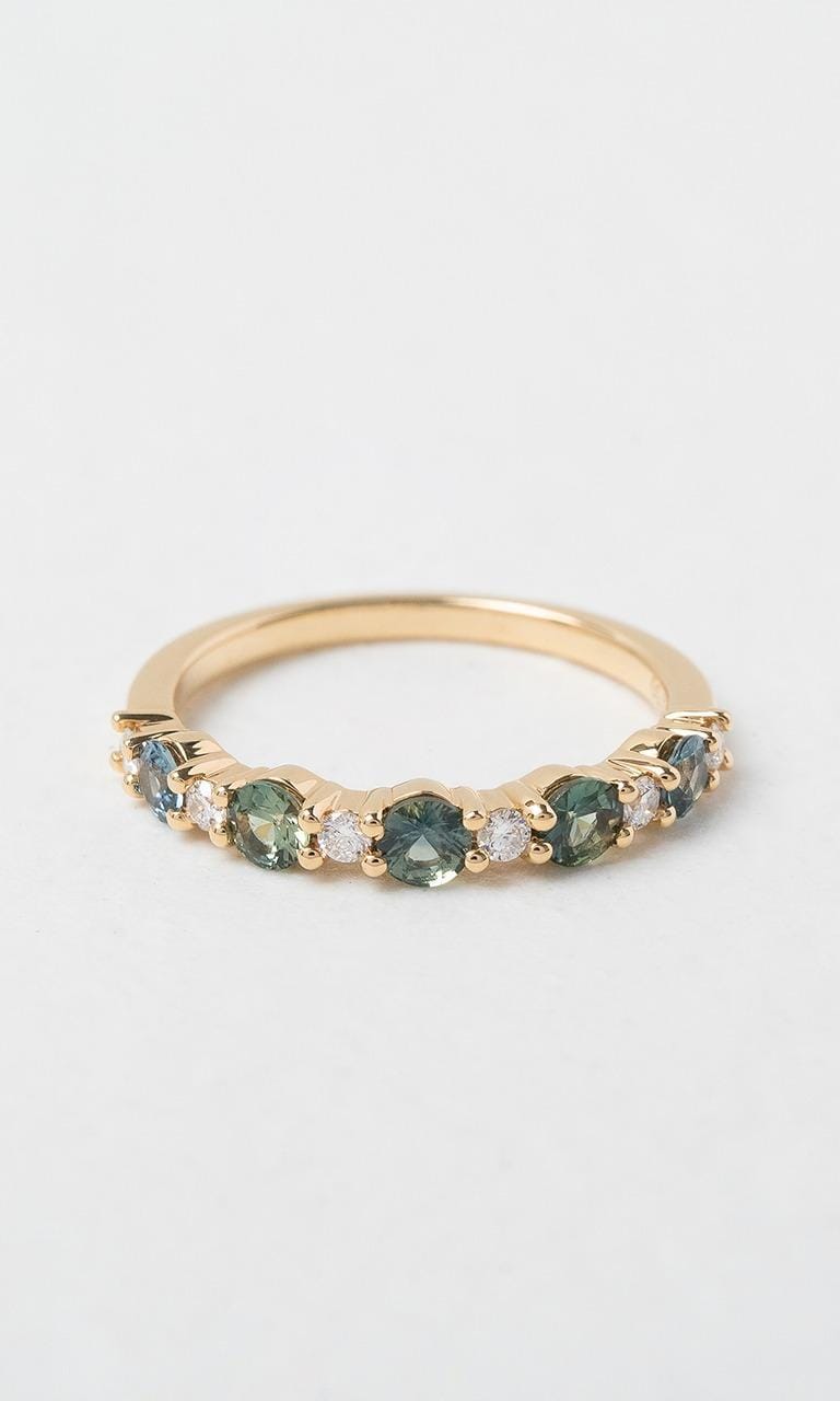 Hogans Family Jewellers 18K YG Round Brilliant Cut Sapphire Band