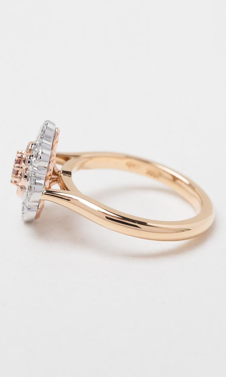 Hogans Family Jewellers 18K YRWG Argyle-certified Pink & Blue Diamond Cluster Ring