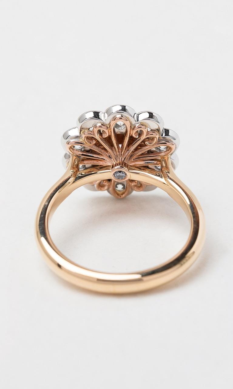 Hogans Family Jewellers 18K YRWG Argyle-Certified Pink & Blue Diamond Halo Ring