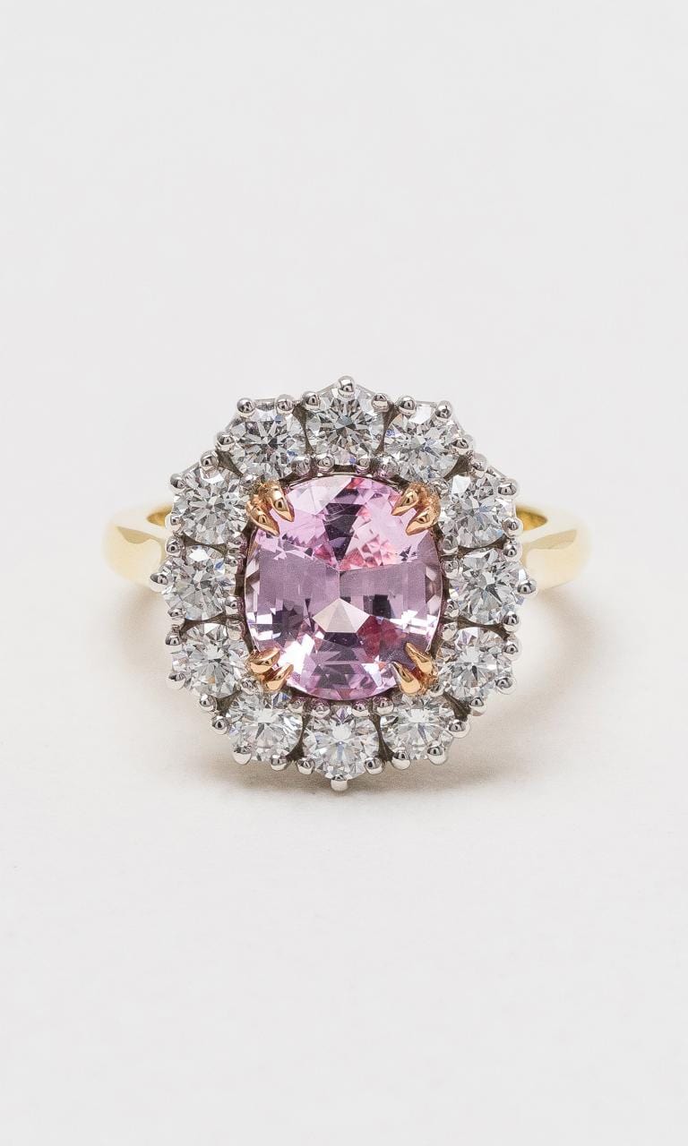 Hogans Family Jewellers 18K YRWG Oval Pink Sapphire Ring