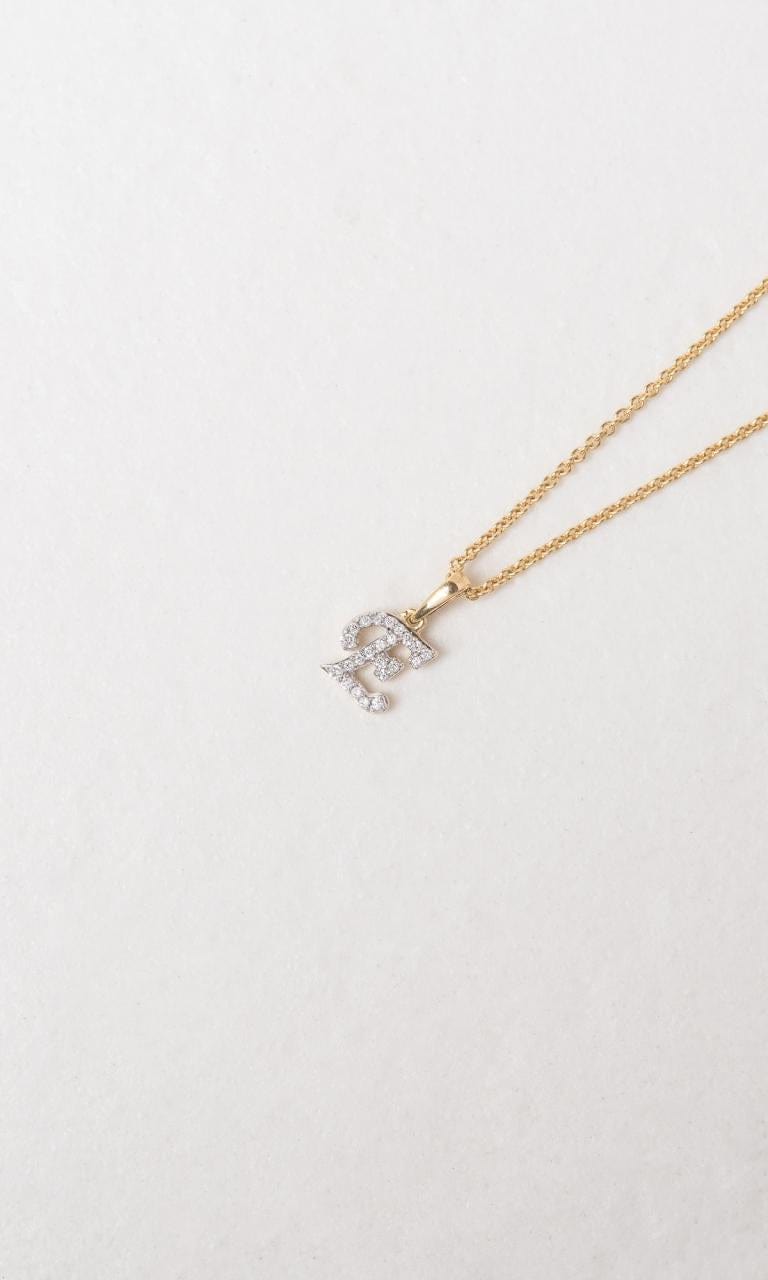 Hogans Family Jewellers 18K YWG 0.07ct TDW 'E' Initial Diamond Set Pendant