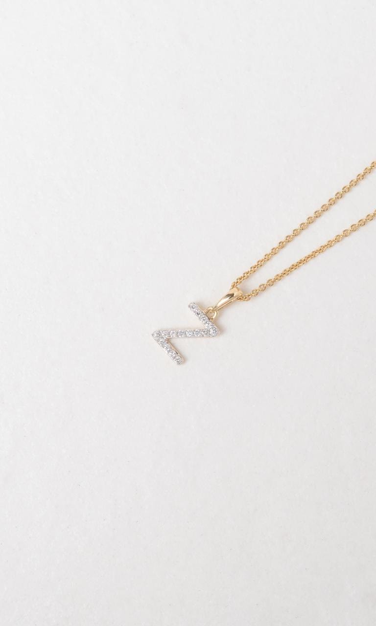 Hogans Family Jewellers 18K YWG 0.10ct TDW 'Z' Initial Diamond Set Pendant