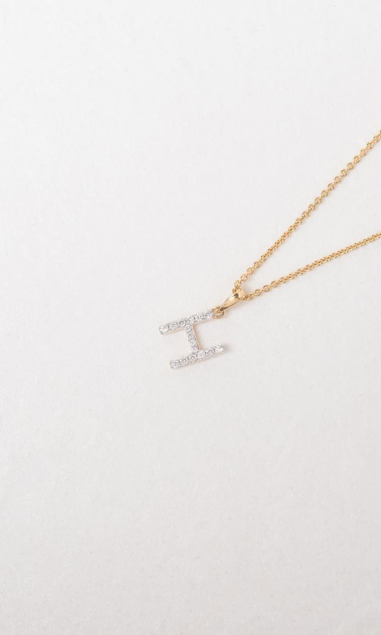 Hogans Family Jewellers 18K YWG 0.12ct TDW 'H' Initial Diamond Set Pendant
