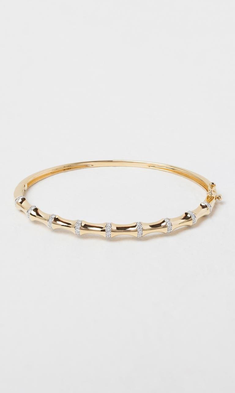 Hogans Family Jewellers 18K YWG 0.34ct TDW Round Brilliant Cut Diamond Oval Bangle