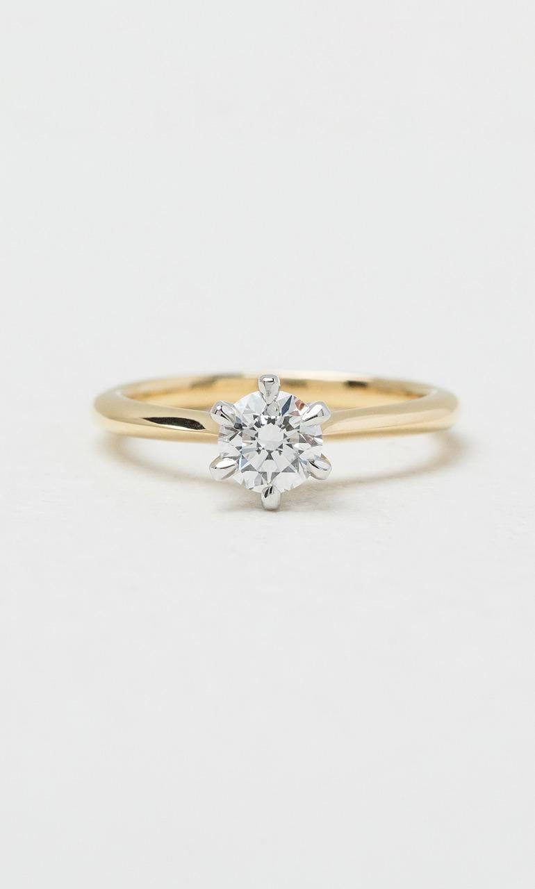Hogans Family Jewellers 18K YWG 0.50ct Round Brilliant Cut Diamond Solitaire Ring