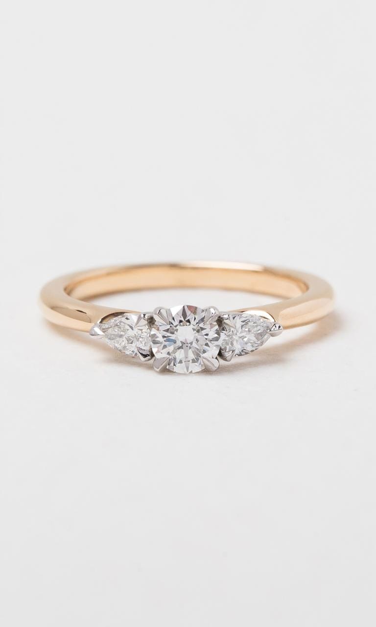 Hogans Family Jewellers 18K YWG 0.52ct TDW Round Brilliant Cut Diamond Trilogy Ring