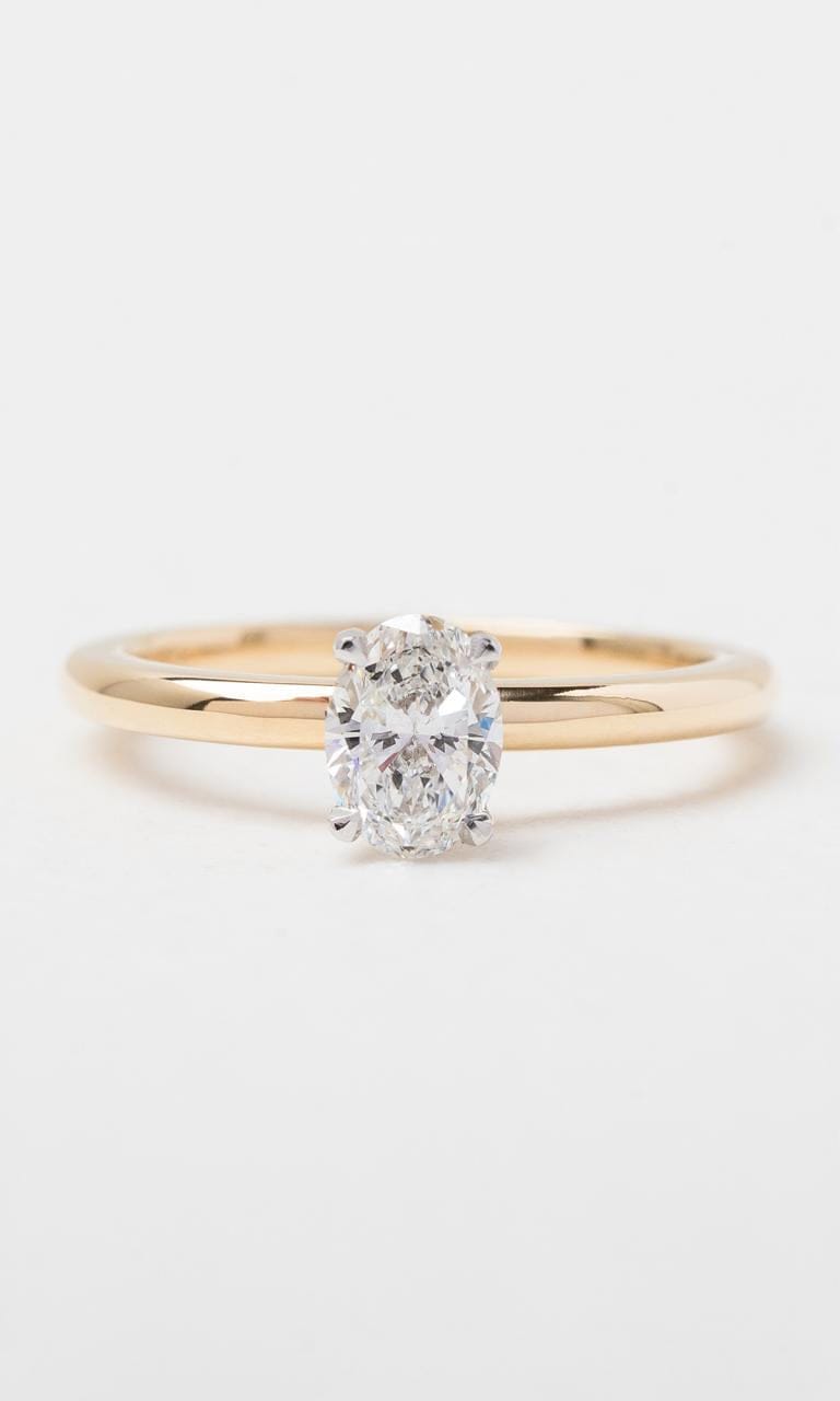 Hogans Family Jewellers 18K YWG 0.60ct Oval Cut Diamond Solitaire Ring