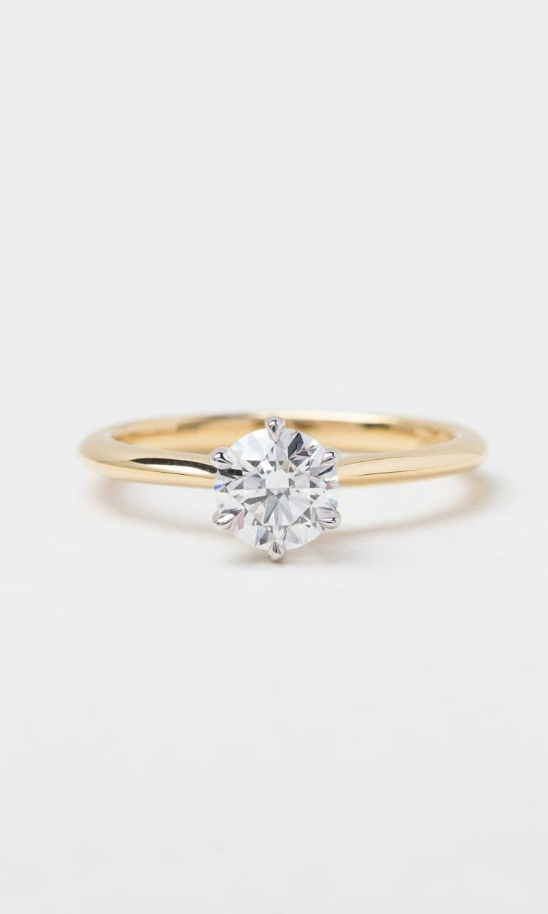 Hogans Family Jewellers 18K YWG 0.60ct Round Brilliant Solitaire Diamond Ring