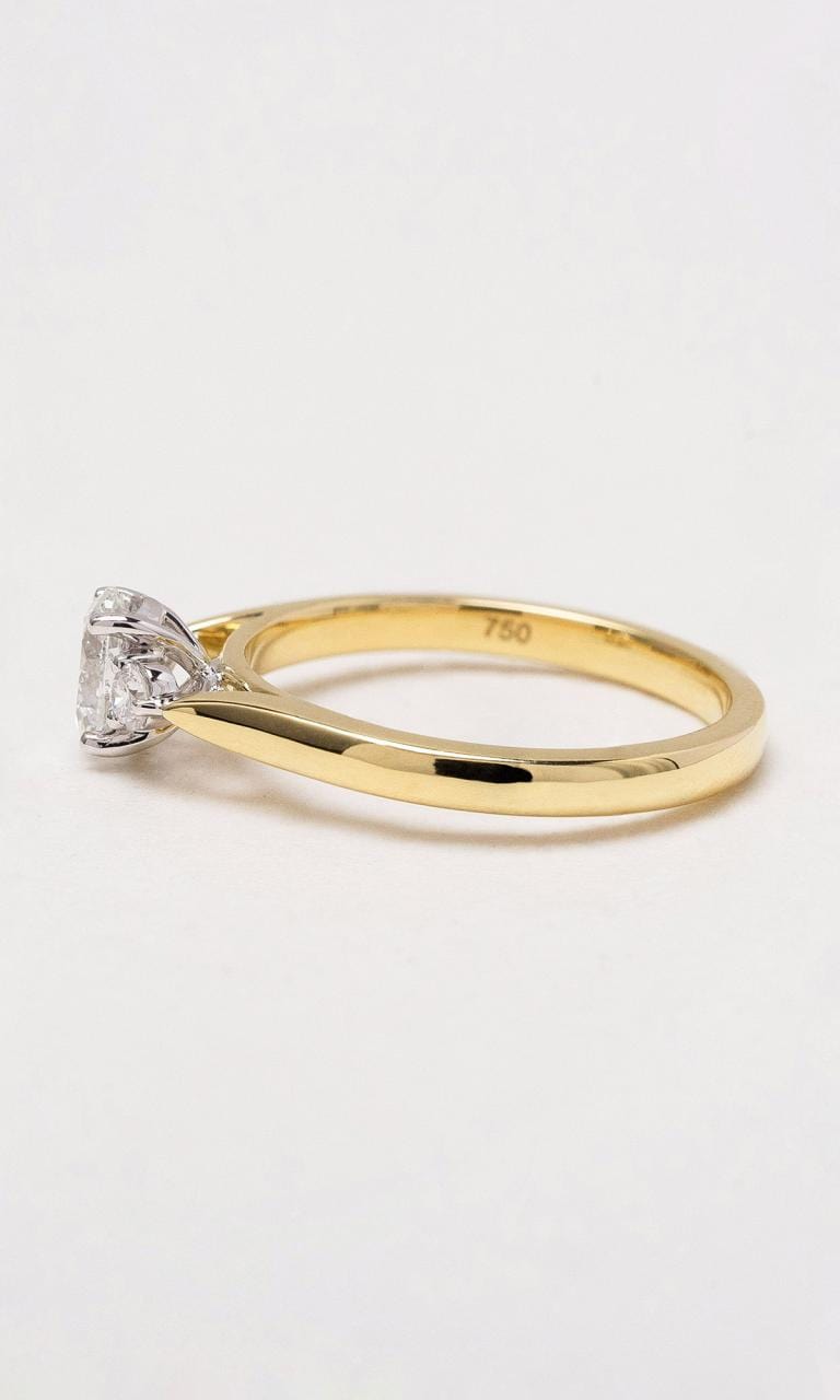 Hogans Family Jewellers 18K YWG 0.60ct TDW Oval Cut Diamond Trilogy Ring