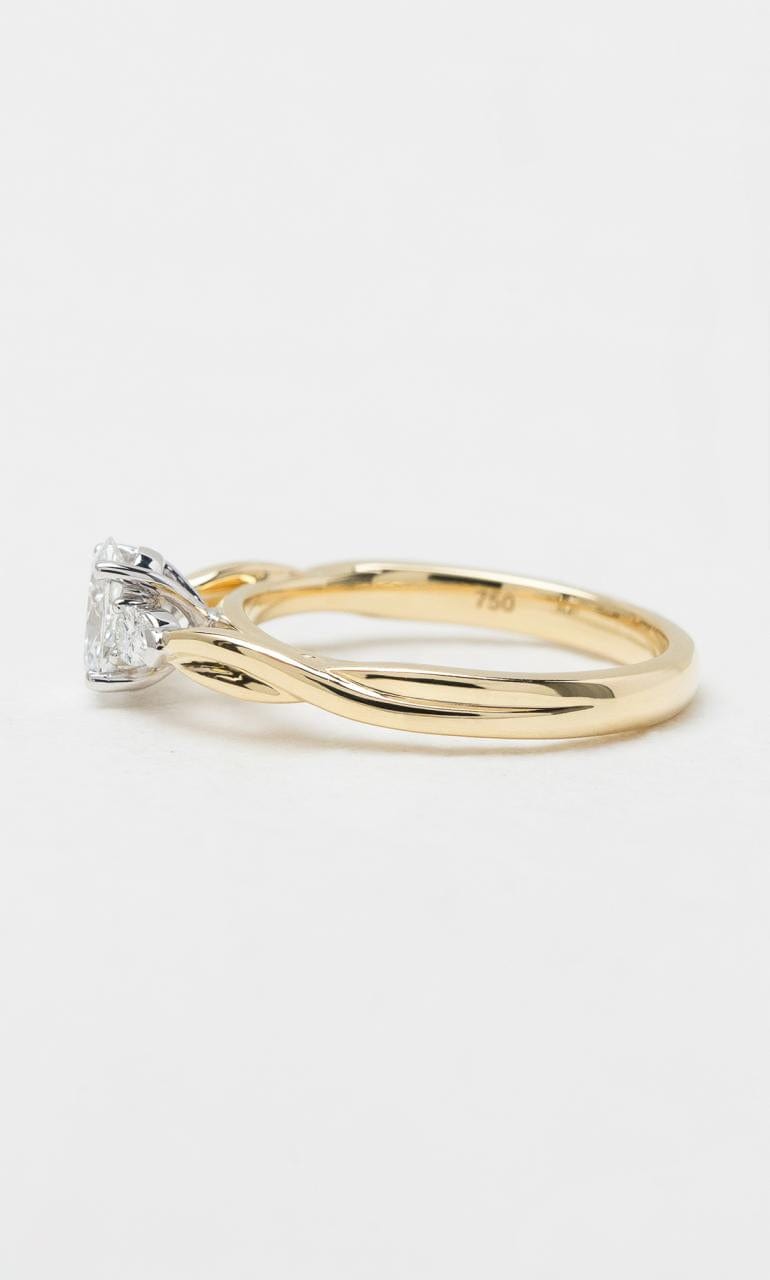 Hogans Family Jewellers 18K YWG 0.65ct TDW Oval Cut Diamond Trilogy Ring