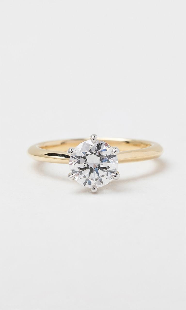 Hogans Family Jewellers 18K YWG 0.80ct Round Brilliant Cut Diamond Solitaire Ring