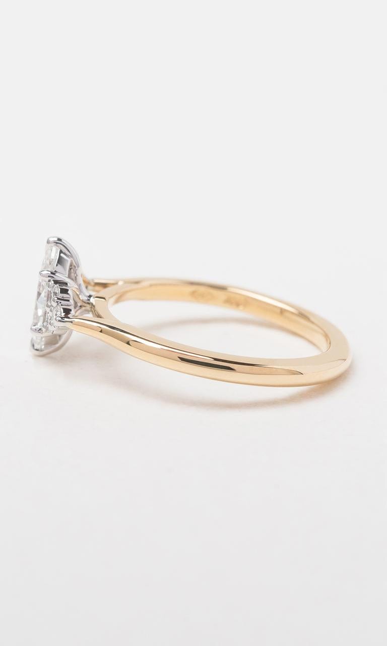 Hogans Family Jewellers 18K YWG 0.82ct TDW Marquise Cut Diamond Trilogy Ring