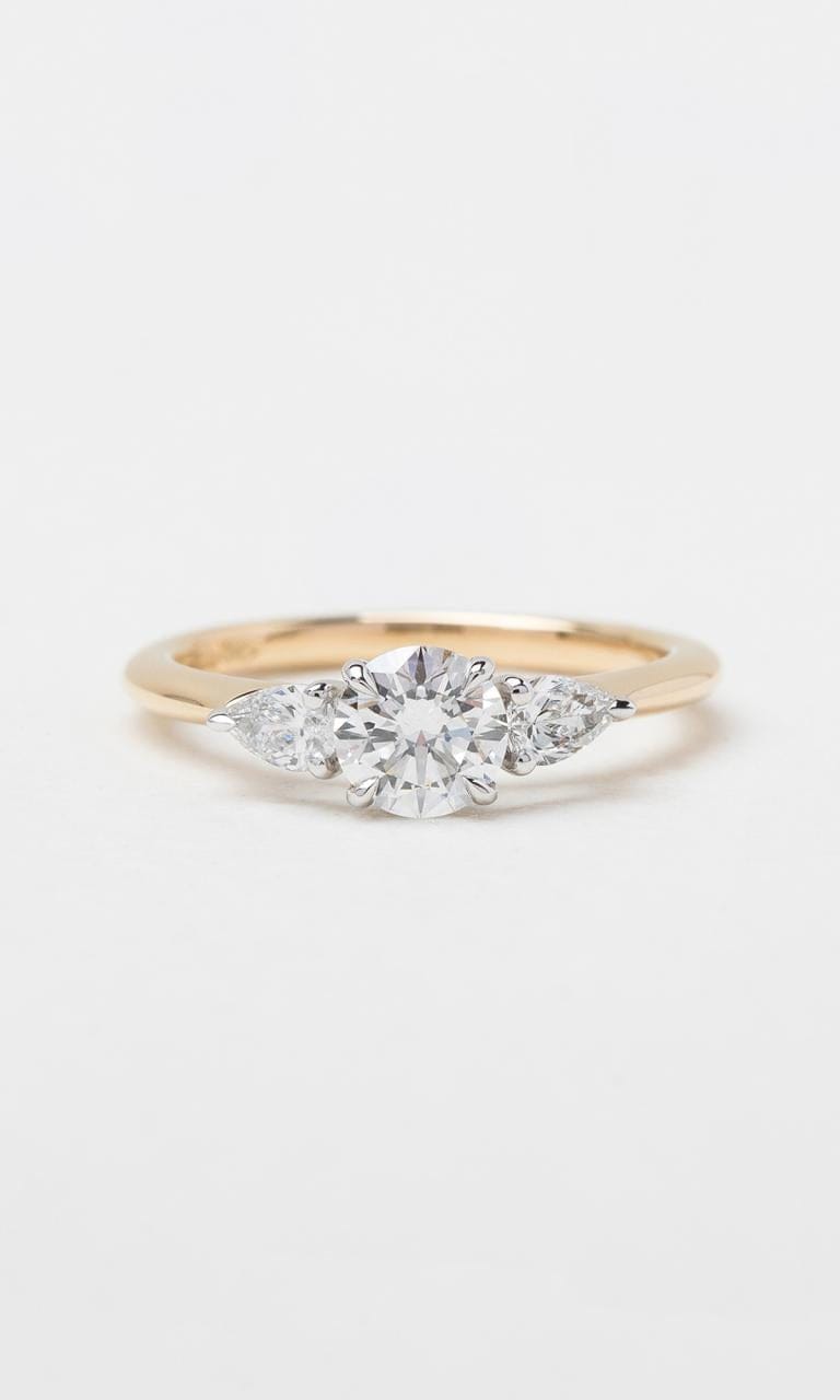 Hogans Family Jewellers 18K YWG 0.88ct TDW Round Brilliant Diamond Trilogy Ring