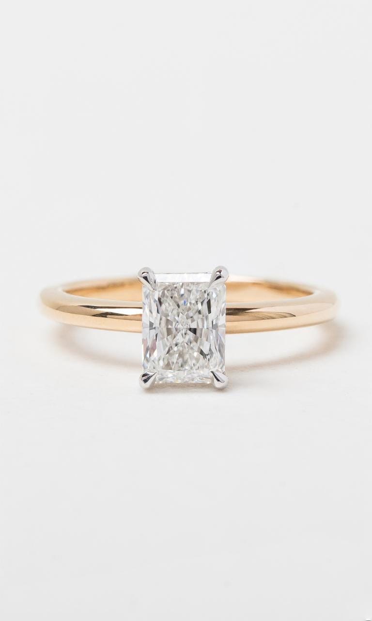 Hogans Family Jewellers 18K YWG 1.00ct Radiant Cut Diamond Solitaire Ring