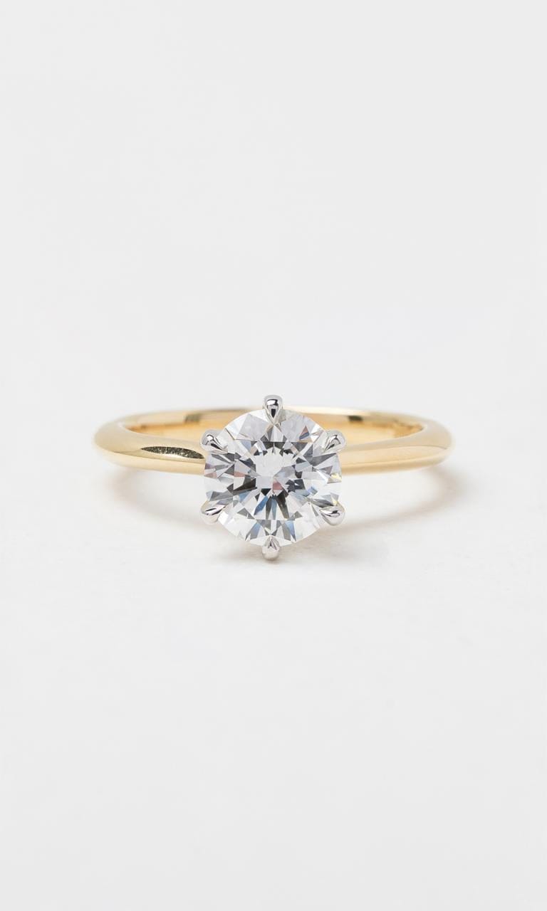 Hogans Family Jewellers 18K YWG 1.20ct Round Brilliant Solitaire Diamond Ring